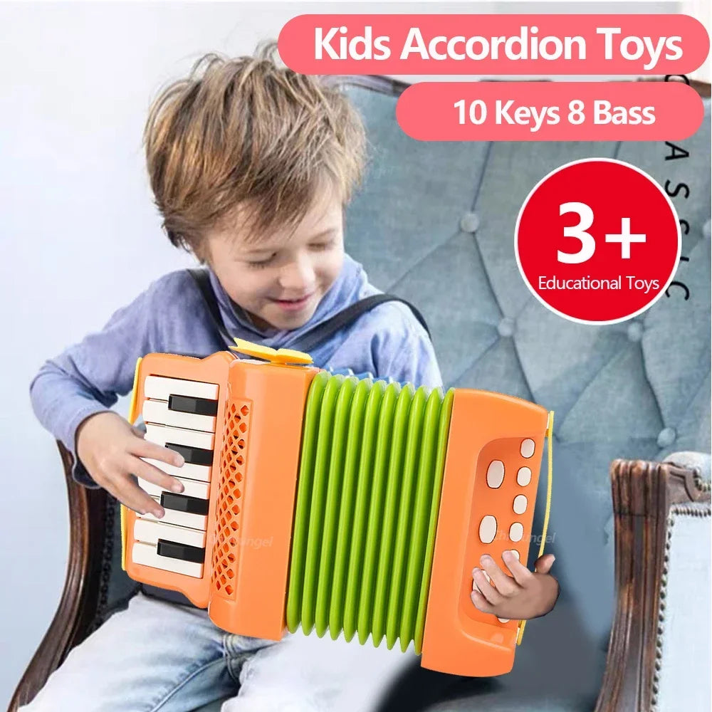 Accordion Toy Piano Musical Instrument Educational Gift for Kids Toddlers