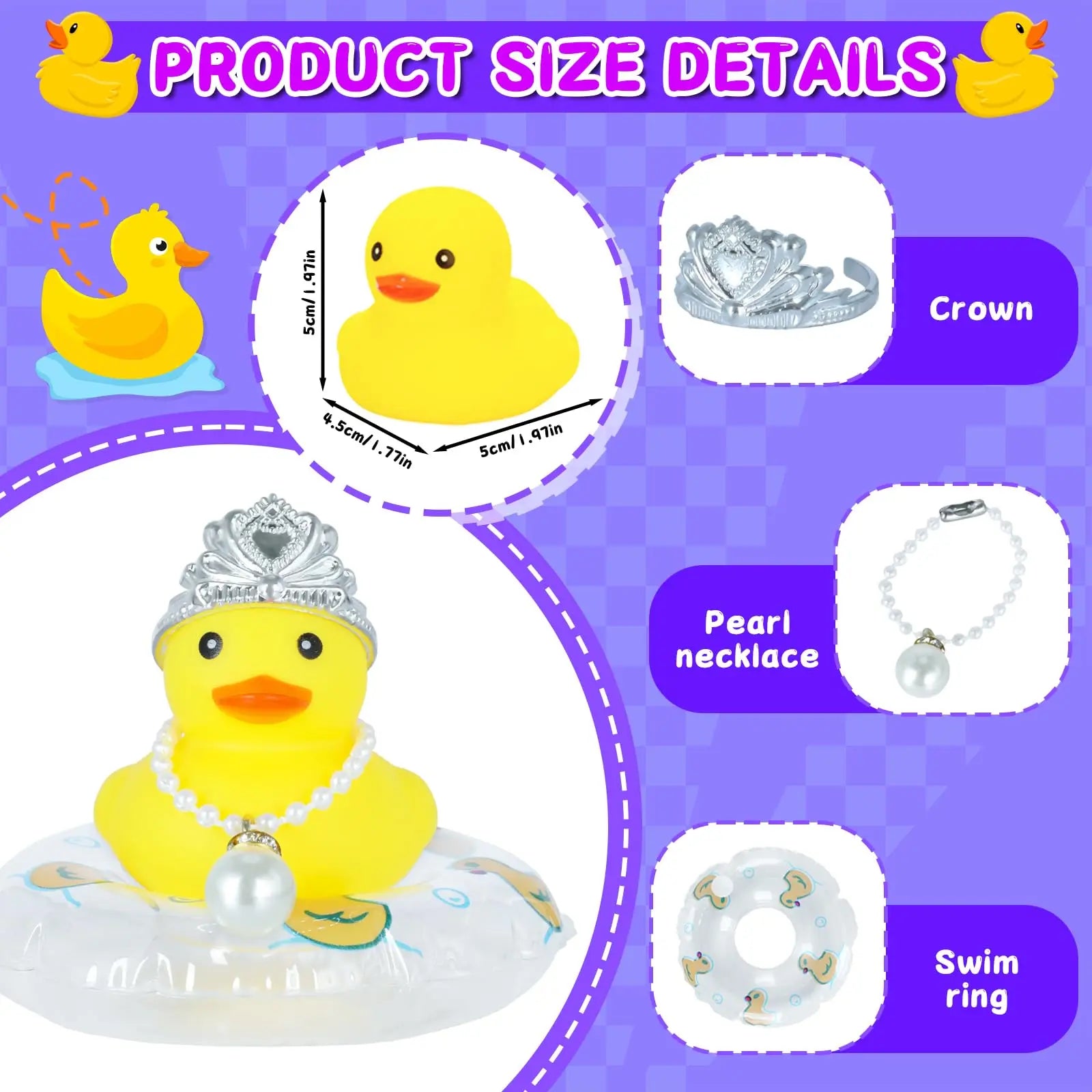 CowLost | product_id-rubber-ducks-with-crown-small-floating-squeaky-bathtub-toys-for-kids |3