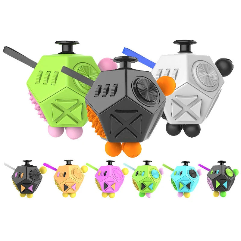 CowLost | fidget-cube-edc-anti-stress-sensory-toy-for-anxiety-adhd-autism-12-sided-dice-for-focus |1