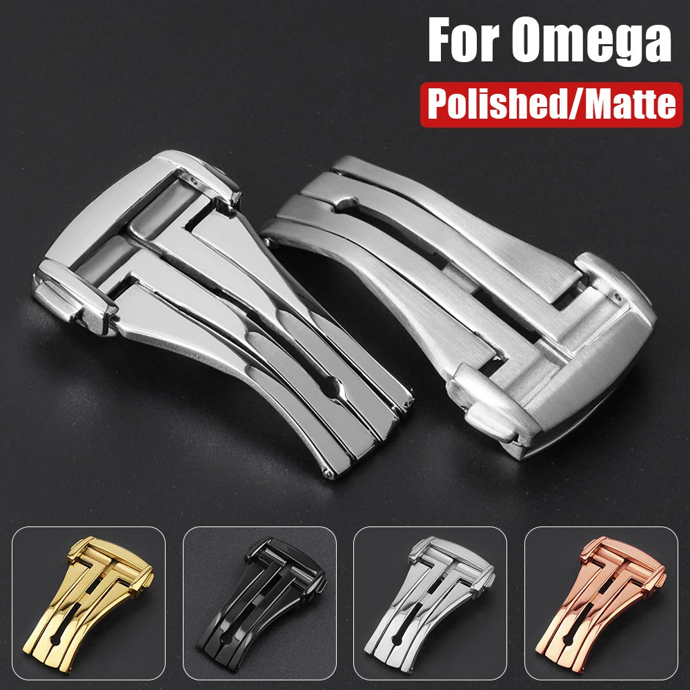 CowLost | watch-bands-product_id-16-20mm-omega-stainless-steel-folding-watch-buckle-with-double-push-butterfly-clasp |1