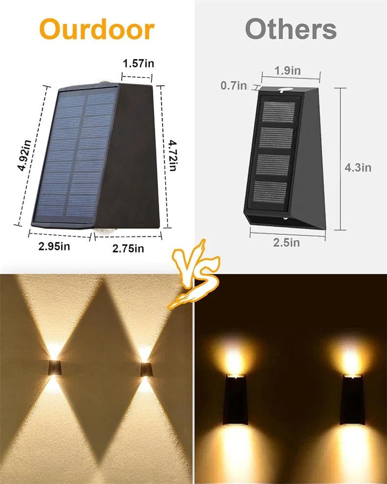 CowLost | product_id-2-led-solar-waterproof-outdoor-wall-lamps-up-down-lighting-for-garden-balcony-street-villa |13