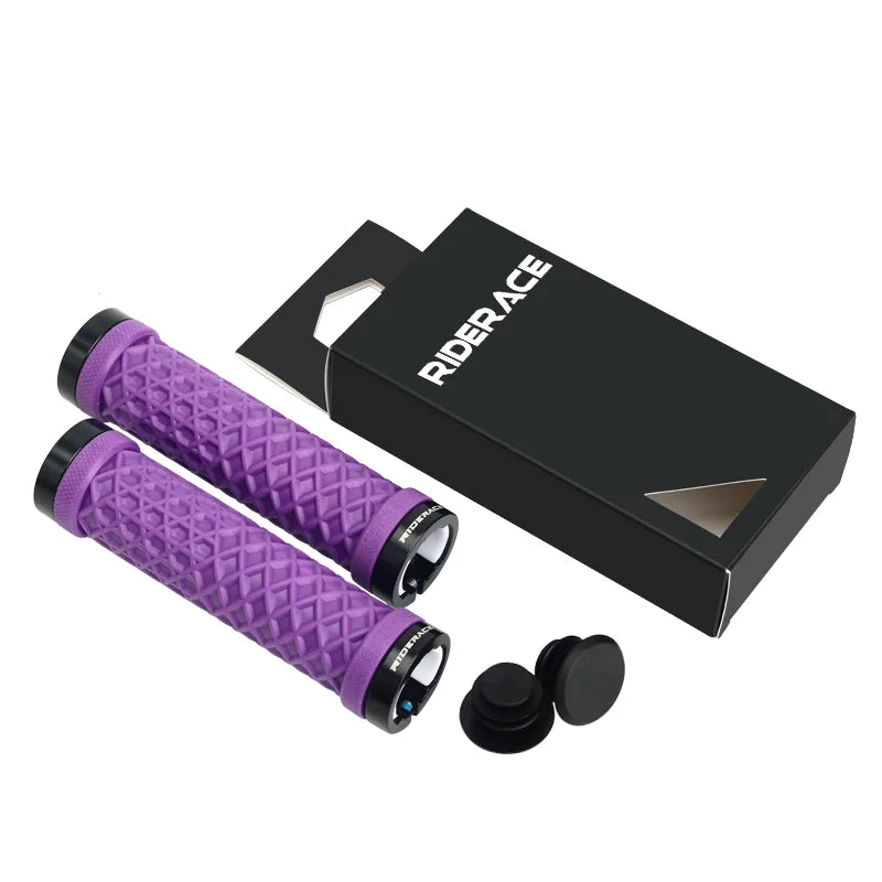 CowLost | riderace-bicycle-handlebar-grips-soft-rubber-mtb-mountain-bike-lock-on-handle-bar-cover-shockproof-anti-slip-ergonomic-cycling |15