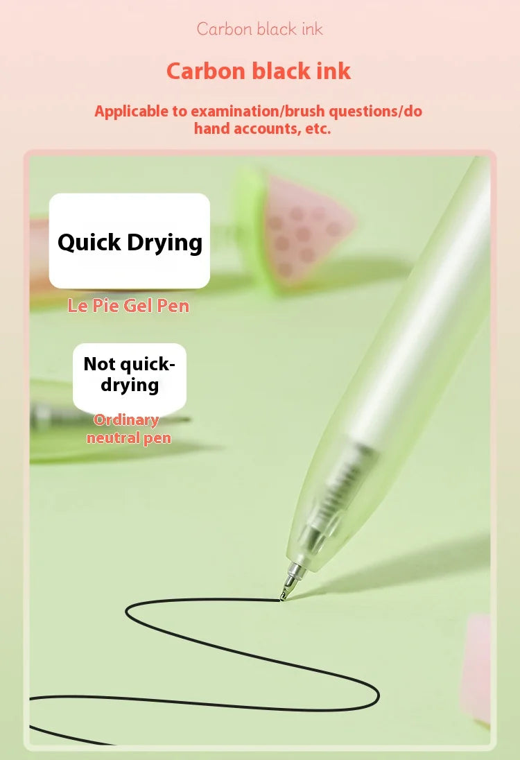 CowLost | product_id-4pcs-lopet-kwaii-cute-twist-gel-pens-color-changing-watermelon-vanilla-cream-quick-dry-black-ink-stationery-gift |14