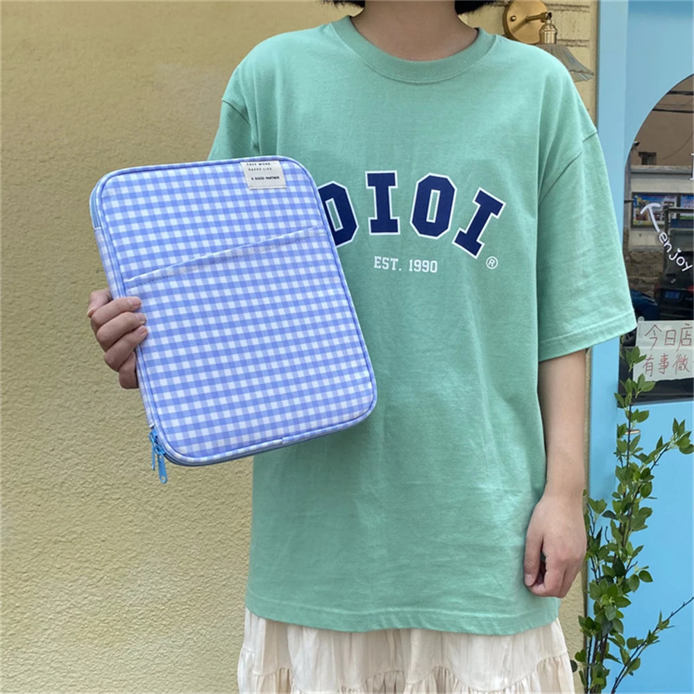 CowLost | grid-cases-tablet-sleeve-bag-7-9-12-9-inch-handbag-for-ipad-pro-samsung-xiaomi |13
