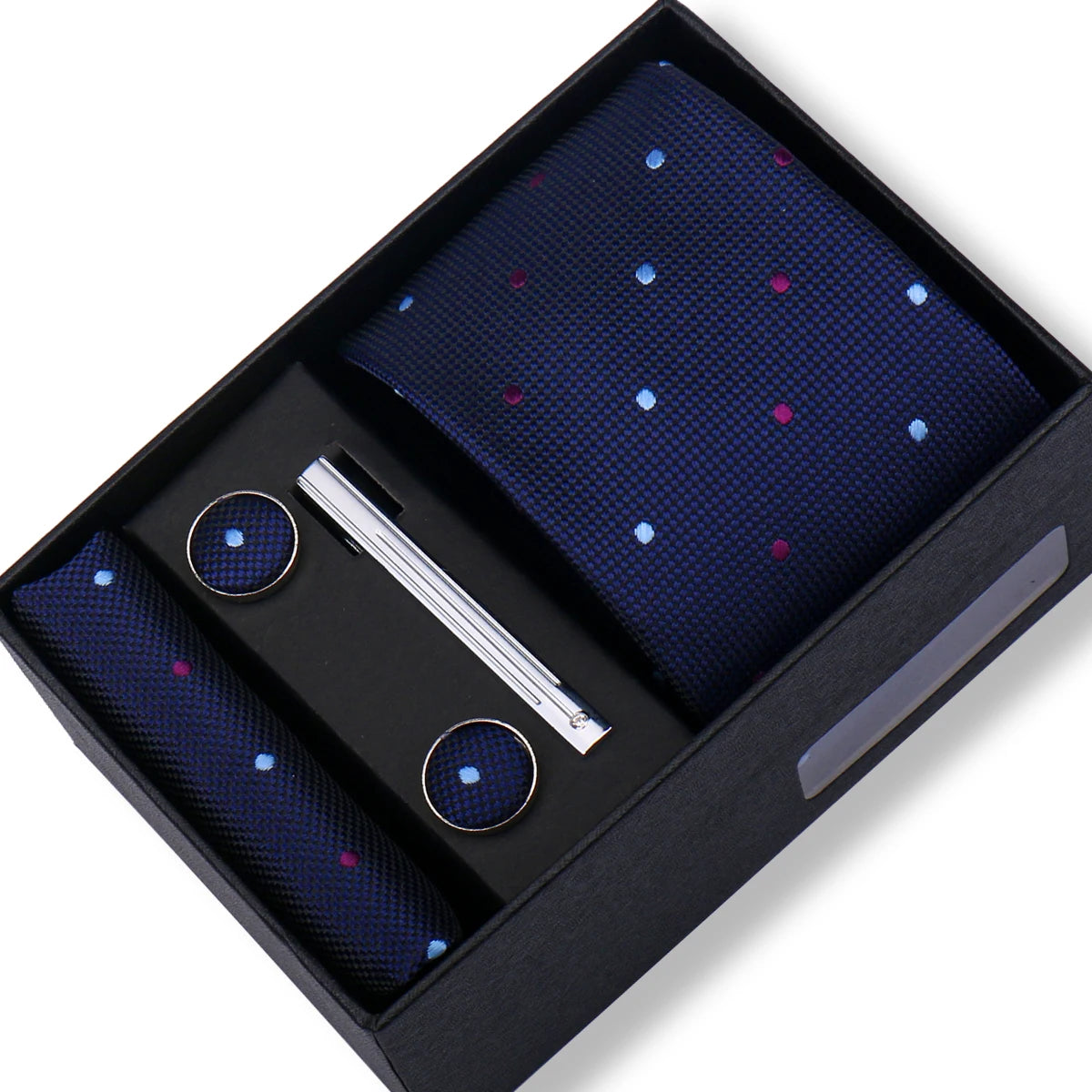 CowLost | tie-men-with-box-top-quality-business-ties-hanky-cufflink-set |81