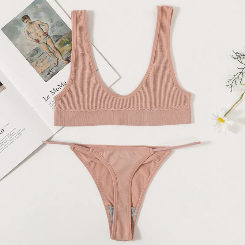 CowLost | product_id-women-seamless-u-neck-push-up-bra-low-waist-brazilian-thong-set |20