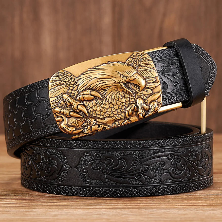 CowLost | 3-5cm-eagle-automatic-buckle-belt-emboss |2