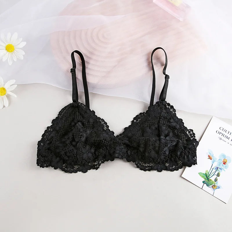 CowLost | product_id-wireless-lace-push-up-backless-bralette-for-women-non-wire-solid-color-bra |9