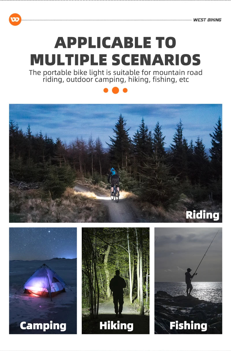CowLost | west-biking-bike-front-light-induction-bicycle-bright-light-usb-charging-flashlight-cycling-waterproof-torch-bike-headlight |29