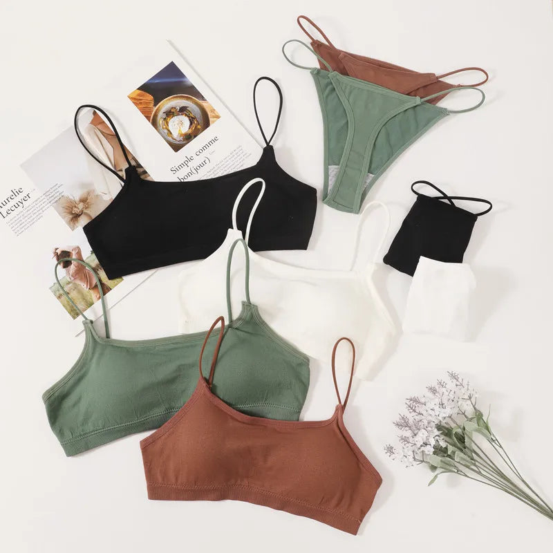 CowLost | product_id-seamless-wireless-sports-bra-brazilian-thong-set-for-women |5