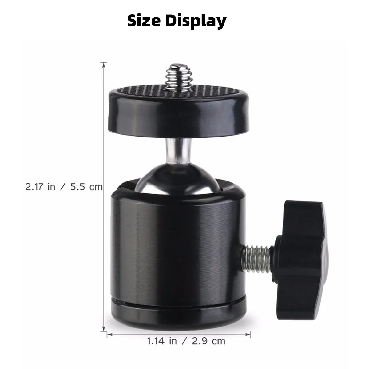 CowLost | product_id-mini-ball-head-1-4-screw-mount-360-swivel-for-dslr-tripod-led-light-bracket |9