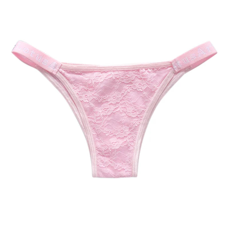 CowLost | product_id-3pcs-women-s-low-waist-lace-brazilian-briefs-set |11