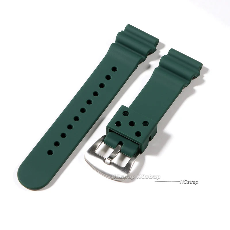 20mm 22mm Silicone Watch Strap for Seiko SKX007 SKX009 Sports Water Resistant Unisex Band