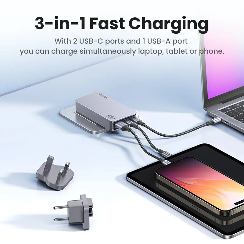 CowLost | ugreen-65w-gan-charger-quick-charge-4-0-3-0-usb-c-charger |2