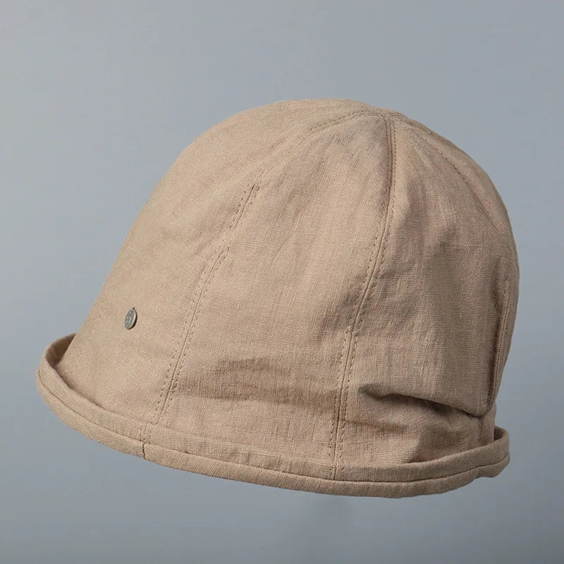 CowLost | linen-curled-edge-sun-hats-for-women-foldable-bucket-hat |14