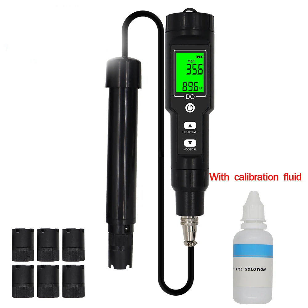 DO9100 Pen-Type Dissolved Oxygen Meter with Backlight, 0-40mg/L Oxygen Tester, ATC