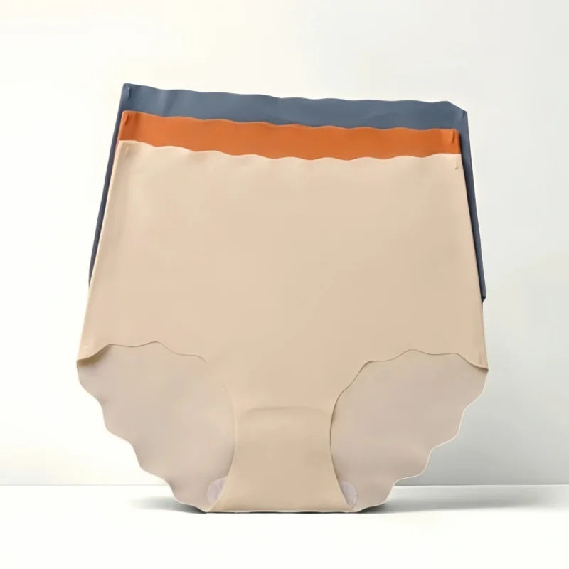 CowLost | product_id-3pcs-seamless-high-waist-women-s-invisible-ice-silk-briefs-m-xxl |3