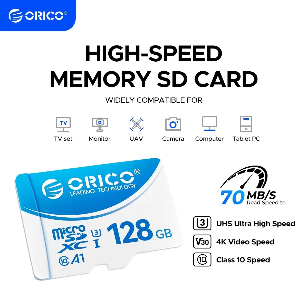 CowLost | orico-t3-128gb-microsdxc-uhs-i-memory-card |1