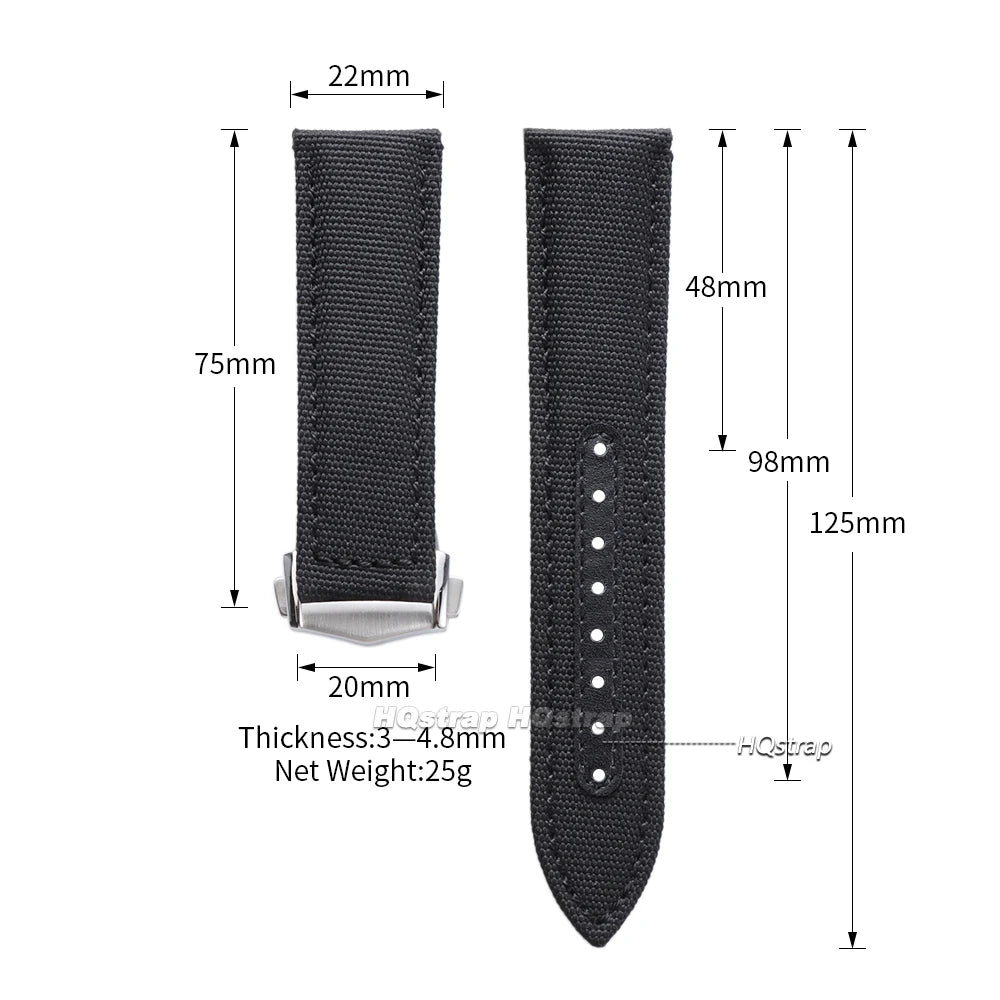 CowLost | bracelets-product_id-20mm-22mm-nylon-canvas-watchband-for-omega-seamaster-300-men-with-deployant-clasp |7