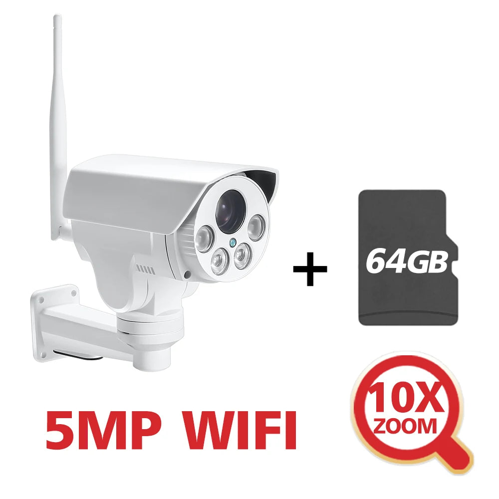 CowLost | 4k-8mp-5mp-wifi-4g-sim-card-ptz-ip-camera-outdoor-5x-10x-optical-zoom-auto-focus-lens-wireless-cctv-surveillance-camera |24