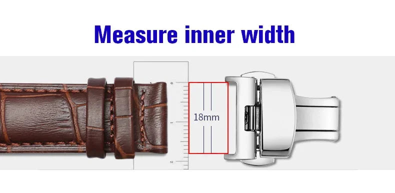CowLost | 16mm-18mm-20mm-watch-buckle-solid-stainless-steel-brushed-folding-safety-buckle-double-push-watch-clasp-universal-premium-clasps |7