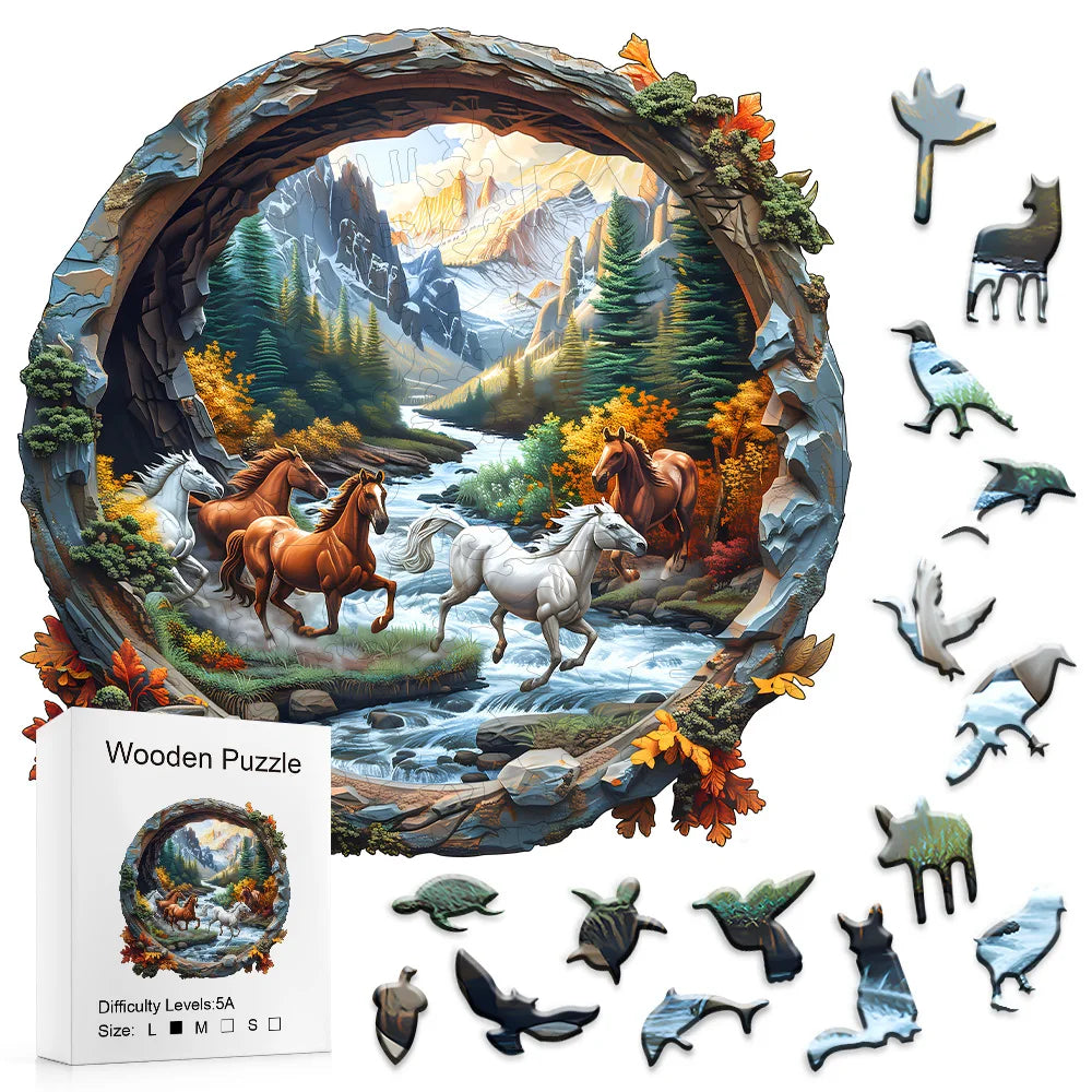 CowLost | product_id-3d-wooden-horse-puzzle-advanced-jigsaw-for-adults |1