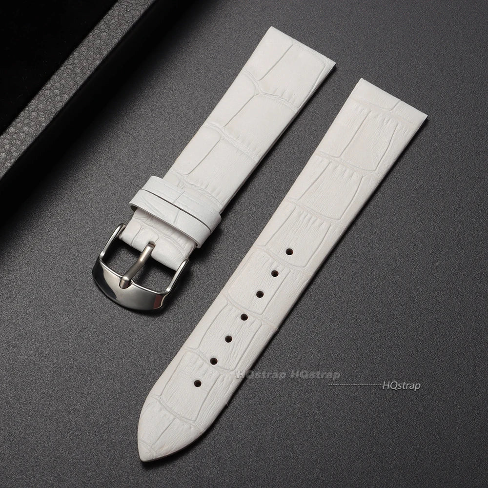 Vintage Leather Watchbands 18mm 20mm 22mm Soft Cowhide Pin Buckle Waterproof Wristband