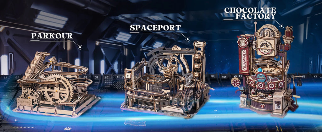 CowLost | fencing-barriers-robotime-rokr-electric-marble-spaceport-model-kit-3d-puzzle |10