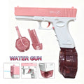Automatic Electric Water Gun Toy with Simulated Firing, Recoil, and Sensor Lights for Kids