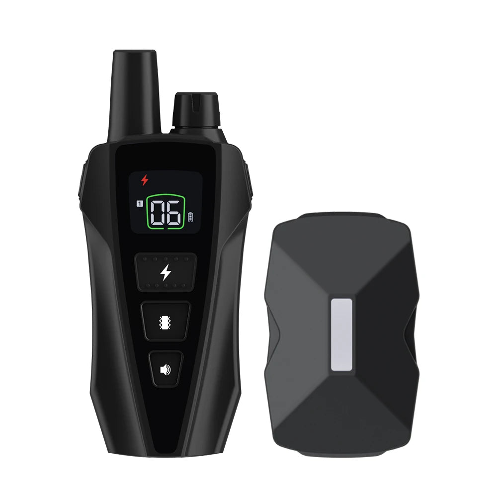 433MHz Waterproof Electric Dog Training Collar with Shock, Vibration & Light Anti-Bark Remote