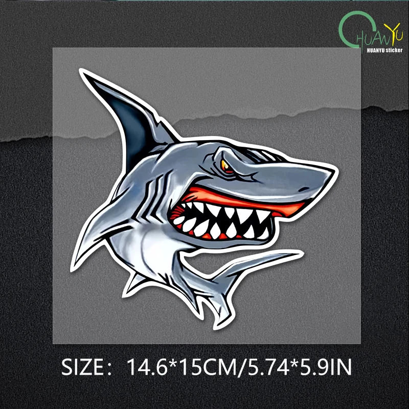 CowLost | funny-shark-colorful-styling-car-sticker |11
