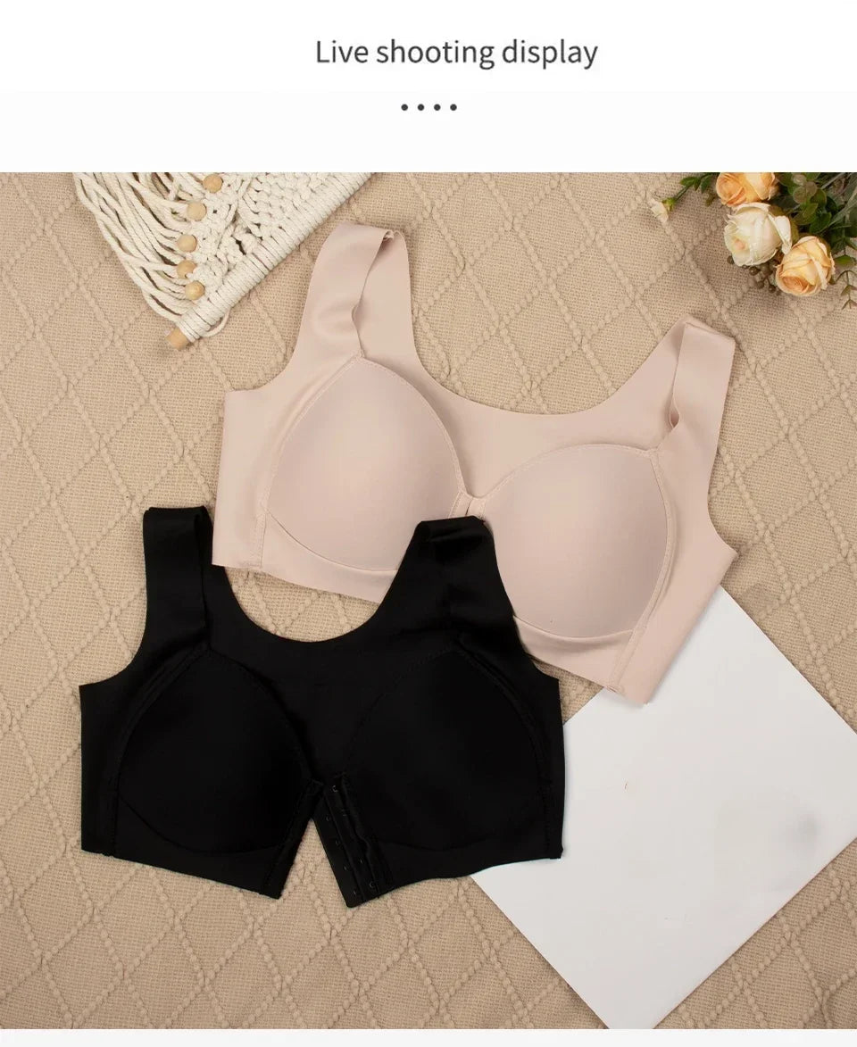 CowLost | product_id-fallsweet-seamless-wire-free-front-closure-push-up-bra-for-women-large-size |1