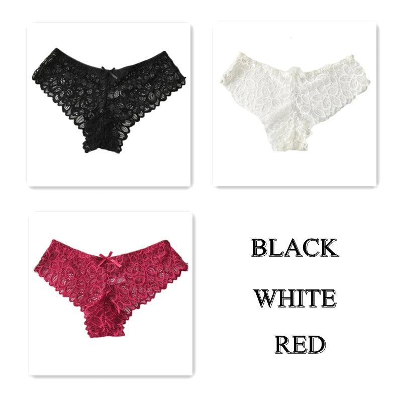 CowLost | product_id-3pcs-women-s-low-waist-lace-briefs-soft-solid-color-underwear |22