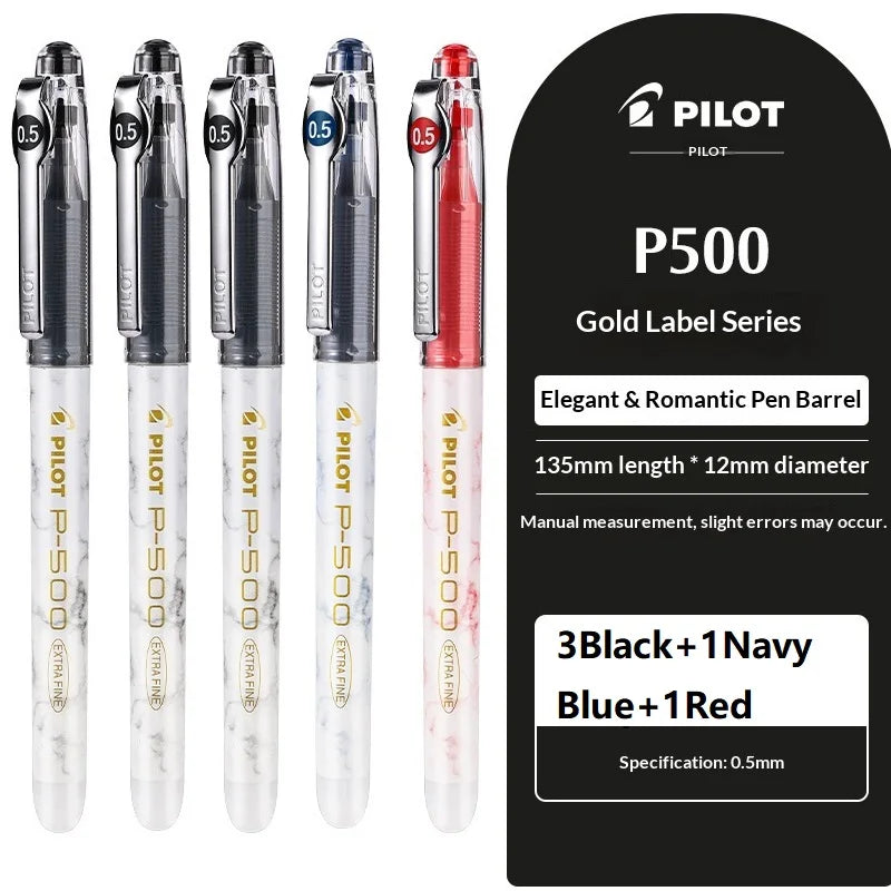 CowLost | product_id-pilot-p500-gold-series-0-5mm-gel-pen-6-colors-anti-smudge-marble-design-ideal-for-students-exams |29