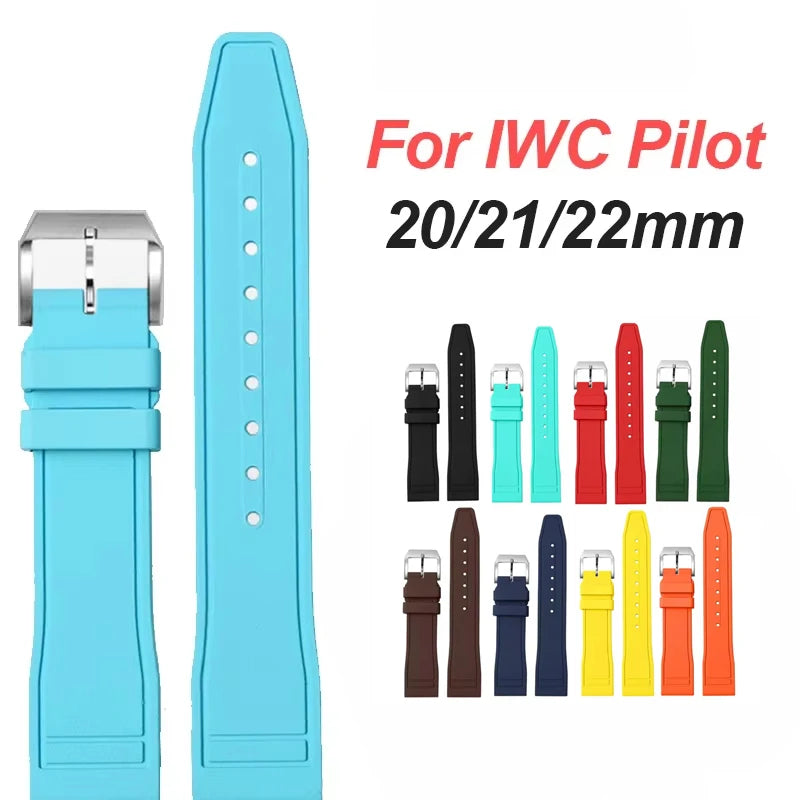 CowLost | 20-21-22mm-rubber-watchband-for-iwc-for-pilot-for-portofino-for-portugieser-quick-release-strap-sport-bracelet-waterproof-band |1