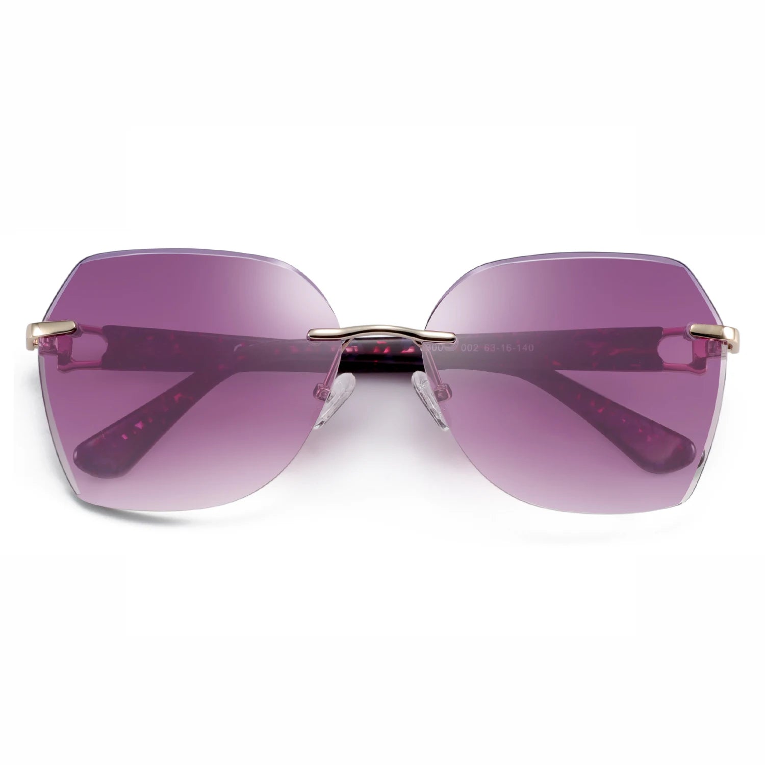 CowLost | zenottic-fashion-women-rimless-sunglasses-for-ladies-trendy-geometric-diamond-cutting-gradient-lens |22
