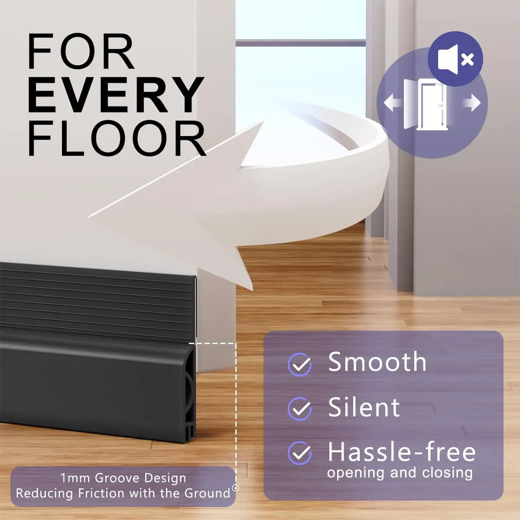 CowLost | 1-2m-door-draft-stopper-sweep-under-door-gap-filler-seal-strip |3