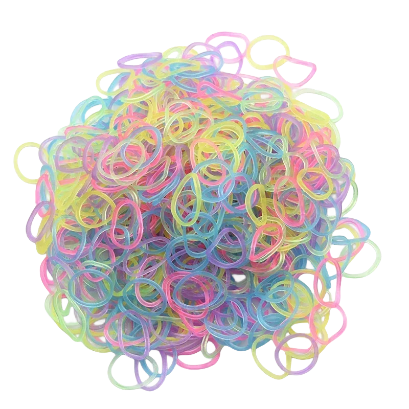 3000pcs Transparent Colored Rubber Loom Bands DIY Bracelet Necklace Toy Gift