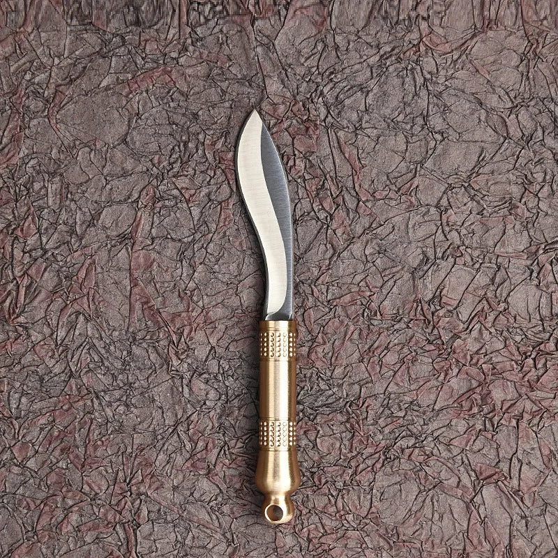 CowLost | activewear-pants-portable-mini-folding-knife-brass-color-wood-handle-stainless-steel-blade |25