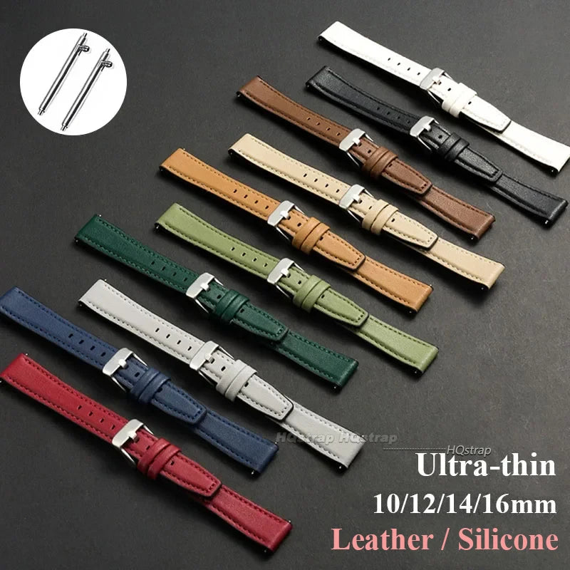 CowLost | product_id-ultra-thin-leather-quick-release-watch-band-10-16mm-universal-strap |8