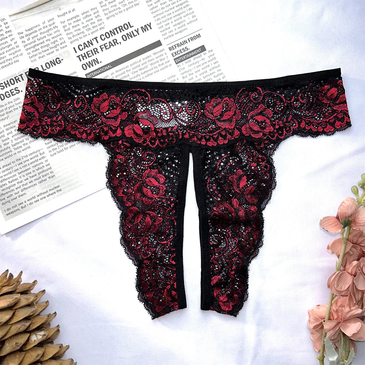 CowLost | transparent-lace-romantic-floral-thong-soft-seductive-open-crotch-womens-underwear |11