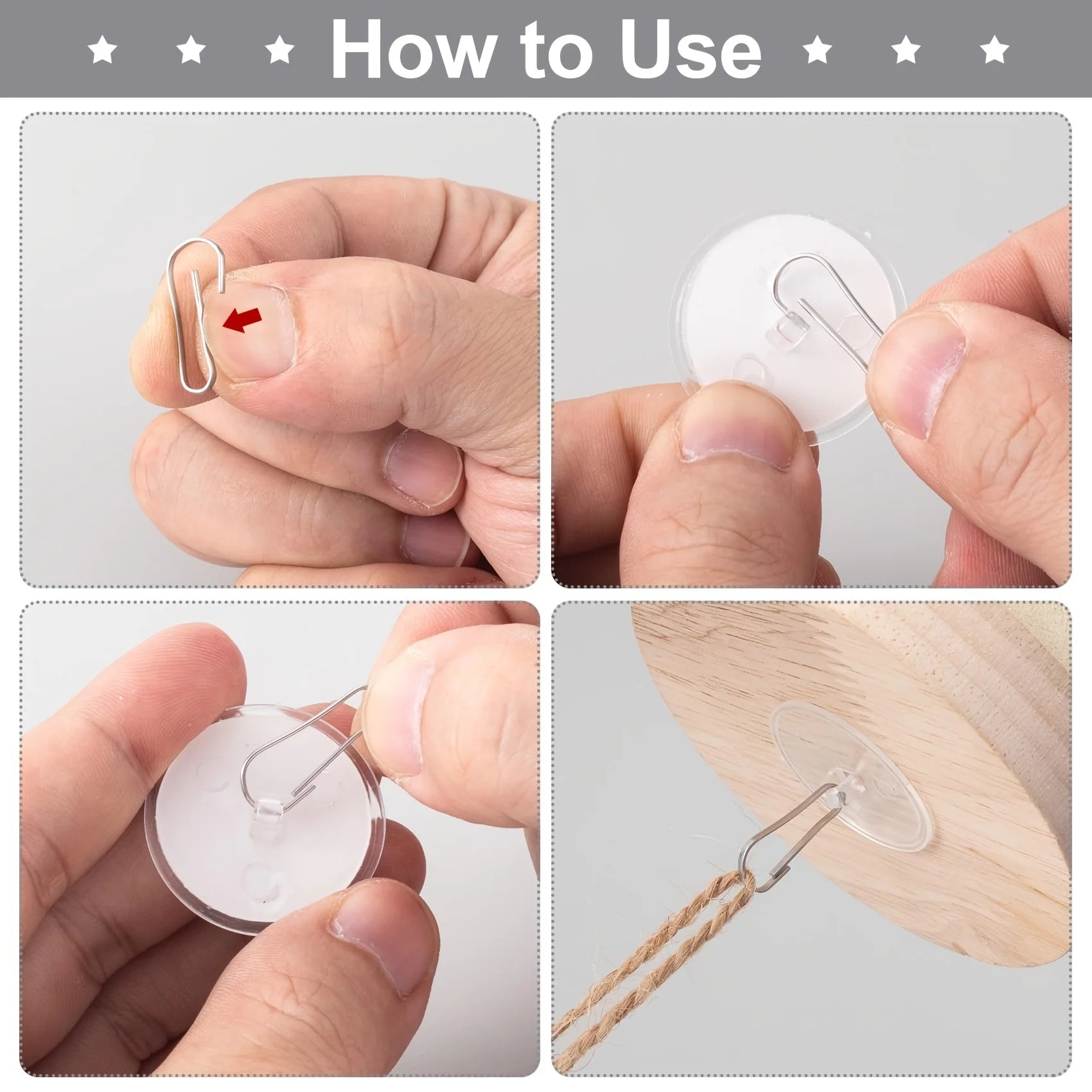 CowLost | 20-100pcs-transparent-utility-hooks-casual-style-strong-self-adhesive |12