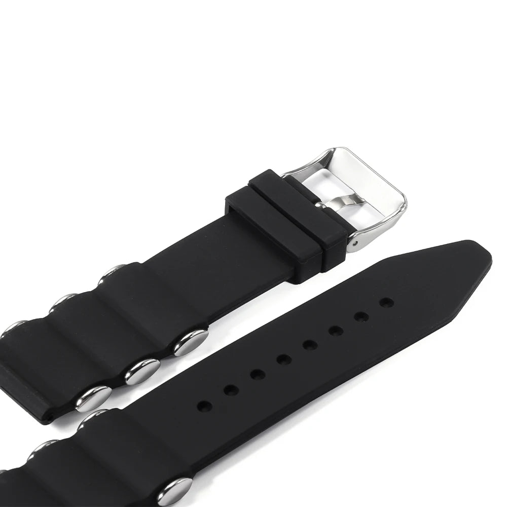 CowLost | product_id-waterproof-black-silicone-sport-watch-strap-for-seiko-smartwatch-22mm-24mm-26mm |16