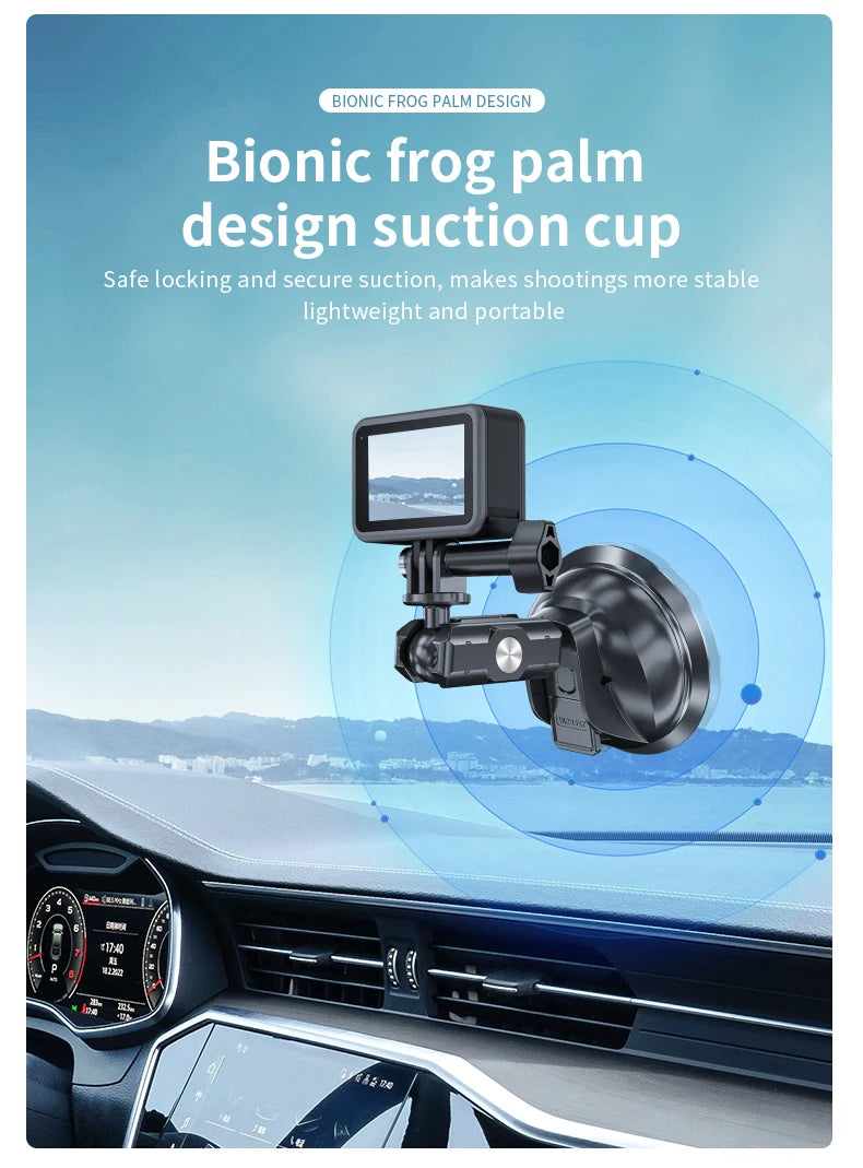 CowLost | telesin-car-phone-action-camera-holder-suction-cup-360-adjustable |10