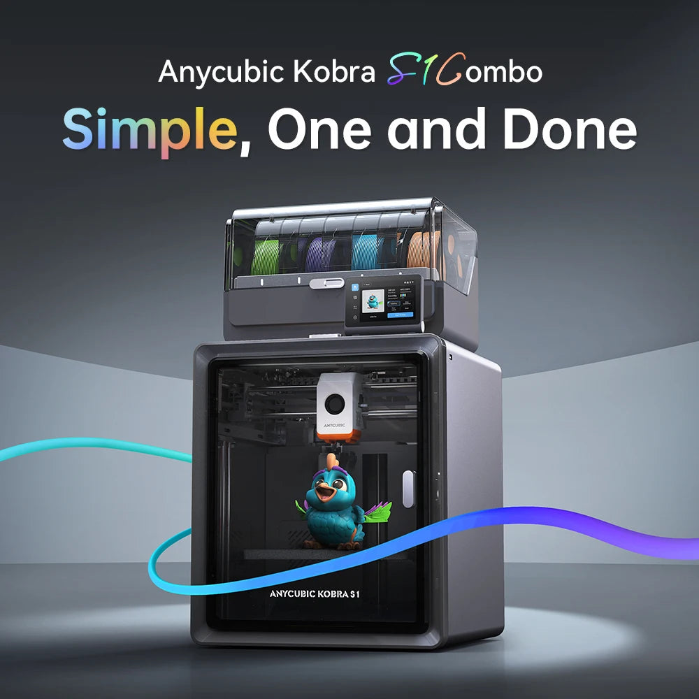 CowLost | anycubic-kobra-s1-combo-multi-color-3d-printer-up-to-600mm-s-high-speed-printing |7