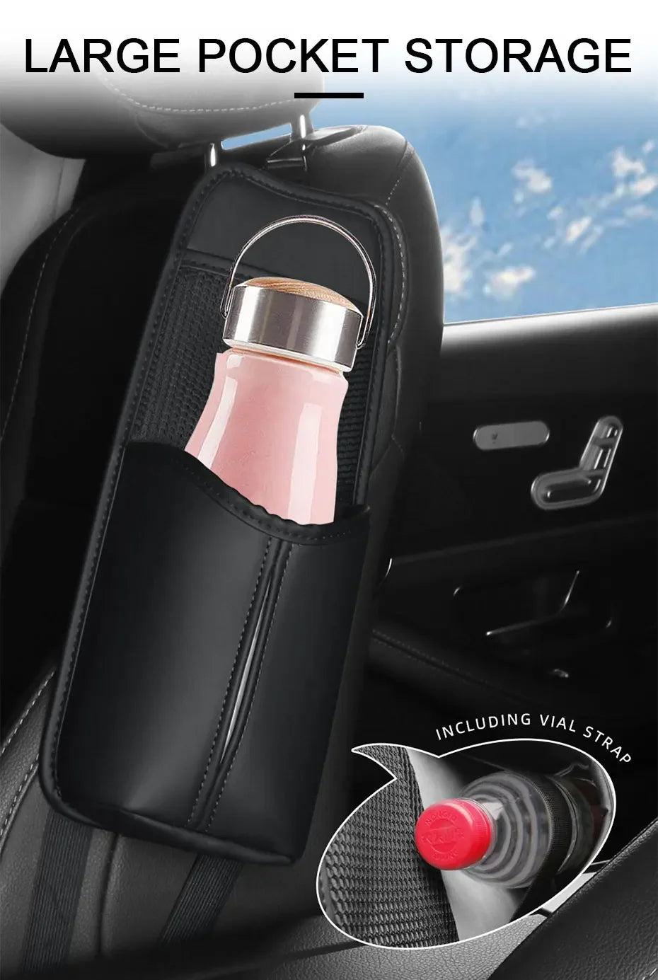 CowLost | mobile-phone-car-mounts-product_id-car-seat-side-storage-bag-hanging-organizer-with-tissue-holder-and-mesh-pocket-for-phone-bottle |11
