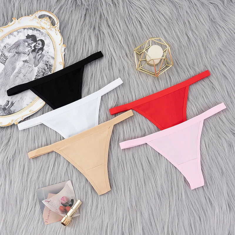 CowLost | wsfsljwdw-sexy-women-cotton-g-string-thongs-low-waist-seamless-panties |8