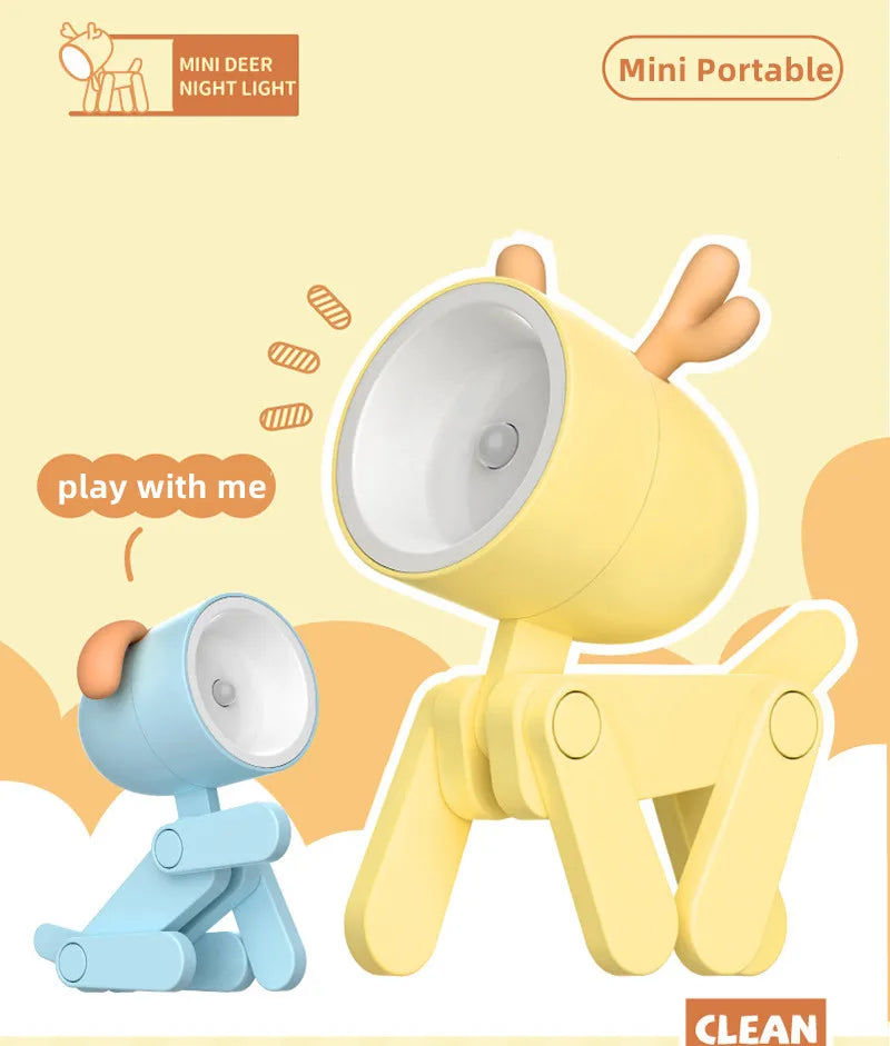 CowLost | product_id-mini-led-folding-desk-lamp-cartoon-dog-deer-night-light-bedside-gift |9
