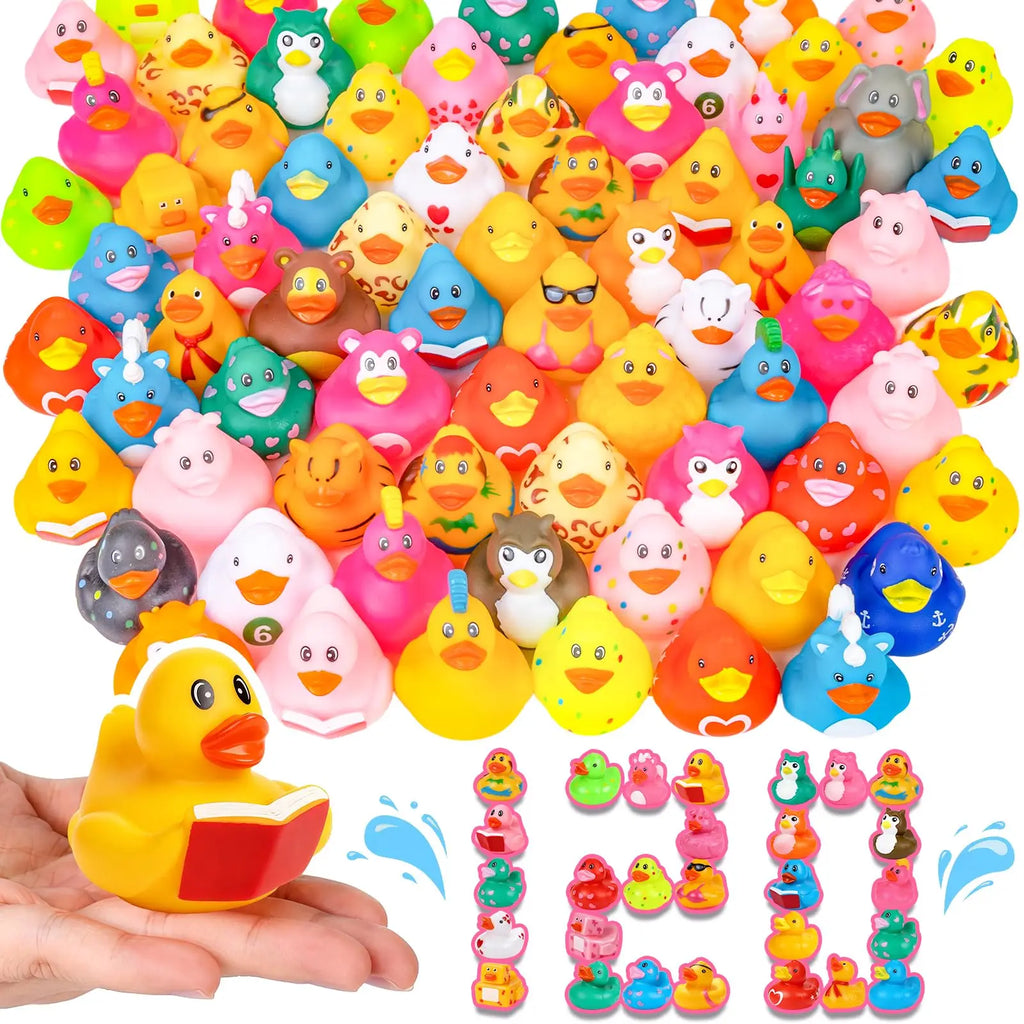 CowLost | product_id-60-120-pack-assorted-rubber-ducks-bulk-for-pool-toys-party-favors-and-gifts |1
