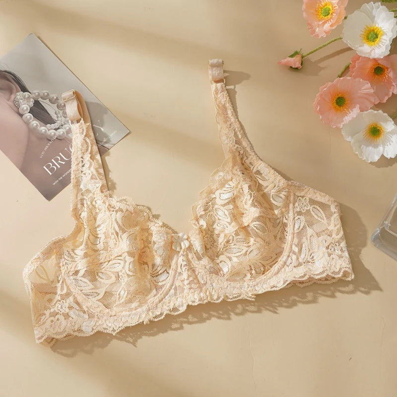 CowLost | sexy-push-up-hollow-out-lace-bras-women-mesh-transparent-lingerie |19